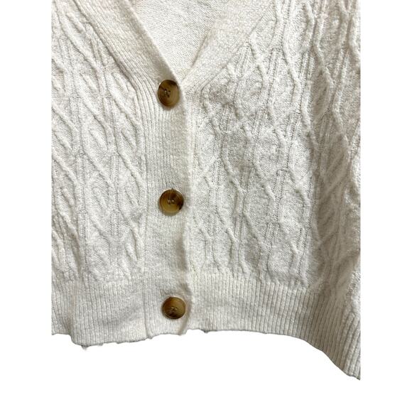 Abound women's ivory button down cardigan size 1X NEW - Picture 2 of 6
